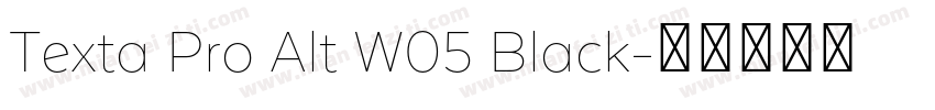 Texta Pro Alt W05 Black字体转换